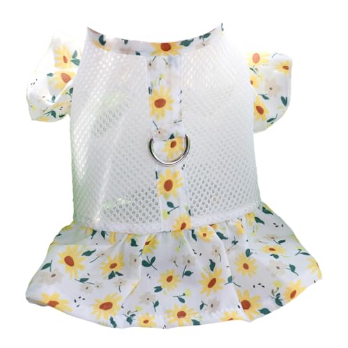 TiaoBug Hunde und Katzen Sommer Blumenmuster Netzkleid Mit Tragegriffehinten für Hochzeiten Spaziergänge Feiern Gelb XL TiaoBug Hunde und Katzen Sommer Blumenmuster Netzkleid Mit Tragegriffehinten für Hochzeiten Spaziergänge Feiern Gelb XL von TiaoBug