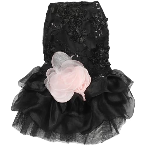 TiaoBug Hundekleid Bling Hunde Kleid Haustier Welpe Katze Prinzessin Hochzeitskostüm Sommer Komfortabler Kostüm Schwarz L TiaoBug Hundekleid Bling Hunde Kleid Haustier Welpe Katze Prinzessin Hochzeitskostüm Sommer Komfortabler Kostüm Schwarz L von TiaoBug