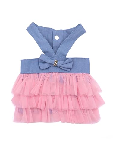 TiaoBug Hundekleid Sommer Prinzessin Tutu Rock mit Rücken Schleife Niedliches Hochzeitsfest Kostüm für Hunde Katzen Blau XL TiaoBug Hundekleid Sommer Prinzessin Tutu Rock mit Rücken Schleife Niedliches Hochzeitsfest Kostüm für Hunde Katzen Blau XL von TiaoBug