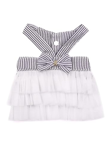 TiaoBug Hundekleid Sommer Prinzessin Tutu Rock mit Rücken Schleife Niedliches Hochzeitsfest Kostüm für Hunde Katzen Weiß L TiaoBug Hundekleid Sommer Prinzessin Tutu Rock mit Rücken Schleife Niedliches Hochzeitsfest Kostüm für Hunde Katzen Weiß L von TiaoBug