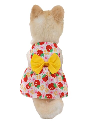 TiaoBug Hundekleid für Hunde Welpen Prinzessin Sommer Kleidung atmungsaktive Katzenkleid für Chihuahua Yorkie Gelb M TiaoBug Hundekleid für Hunde Welpen Prinzessin Sommer Kleidung atmungsaktive Katzenkleid für Chihuahua Yorkie Gelb M von TiaoBug