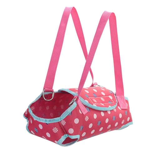 TiaoBug Hundetrage mit Polster Atmungsaktiver Tragegurt für Katzen & Welpen Leichte Transporttasche für Spaziergänge Hot Pink XS von TiaoBug