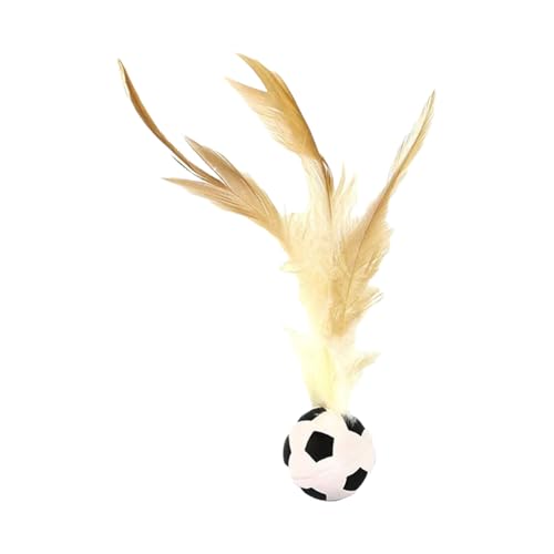 TiaoBug Katzen-Hüpfbälle mit Federn Katzenspielzeug für Hauskatzen interaktive Katzenbälle Hundespielzeug Fußball A One Size von TiaoBug