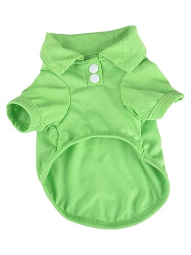 TiaoBug Kleine Hunde Shirts Sommer T-Shirts Kühlende Welpenkleidung Atmungsaktiv Hundebekleidung für Heißes Wetter Grün XS TiaoBug Kleine Hunde Shirts Sommer T-Shirts Kühlende Welpenkleidung Atmungsaktiv Hundebekleidung für Heißes Wetter Grün XS von TiaoBug