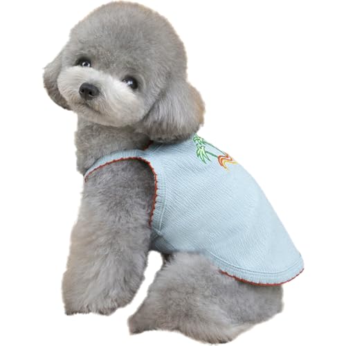 TiaoBug Leichtes Sommer T-Shirt für kleine Hunde Baum Stickerei Atmungsaktives Puppy ShirtHaustier Kleidung Blau M TiaoBug Leichtes Sommer T-Shirt für kleine Hunde Baum Stickerei Atmungsaktives Puppy ShirtHaustier Kleidung Blau M von TiaoBug
