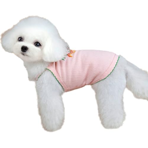 TiaoBug Leichtes Sommer T-Shirt für kleine Hunde Baum Stickerei Atmungsaktives Puppy ShirtHaustier Kleidung Rosa S TiaoBug Leichtes Sommer T-Shirt für kleine Hunde Baum Stickerei Atmungsaktives Puppy ShirtHaustier Kleidung Rosa S von TiaoBug