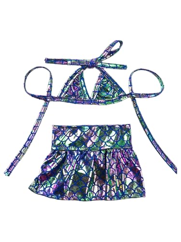 TiaoBug Metallisch glänzendes Bikini-Set für Hunde Badeanzug für Strand Pool Sommer Bademode für Welpen Blau M TiaoBug Metallisch glänzendes Bikini-Set für Hunde Badeanzug für Strand Pool Sommer Bademode für Welpen Blau M von TiaoBug