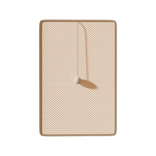 TiaoBug Natürliche Sisal Kratzmatte mit Ball Wand Bodenmontage mit Klettverschluss Schützt Möbel vor Katzenkrallen 20 * 40cm One Size von TiaoBug