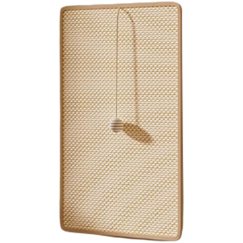 TiaoBug Natürliche Sisal Kratzmatte mit Ball Wand Bodenmontage mit Klettverschluss Schützt Möbel vor Katzenkrallen 25 * 50cm One Size von TiaoBug