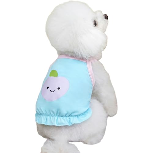 TiaoBug Niedliches Hundeshirt mit Fruchtprint Atmungsaktives Trägertop für kleine Hunde Welpen Leichte Sommerweste Blau XL TiaoBug Niedliches Hundeshirt mit Fruchtprint Atmungsaktives Trägertop für kleine Hunde Welpen Leichte Sommerweste Blau XL von TiaoBug