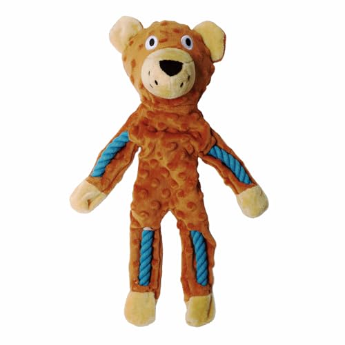 TiaoBug Quietschende Spielzeug für Hund Interaktives Hundespielzeug Sicher Kauspielzeug für Kleine Mittel Hunde Braun One Size von TiaoBug