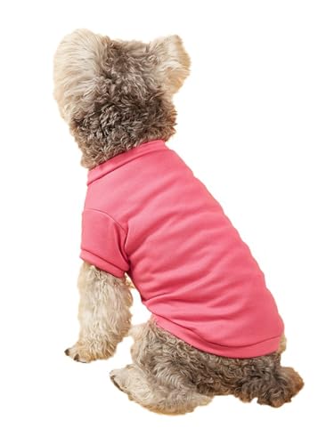 TiaoBug Sommer-Hunde-Shirts für Kleine Hunde Atmungsaktive T-Shirts Welpen Kleidung Haustier Katzen Kurze Ärmel Tank Top Hot Pink XS TiaoBug Sommer-Hunde-Shirts für Kleine Hunde Atmungsaktive T-Shirts Welpen Kleidung Haustier Katzen Kurze Ärmel Tank Top Hot Pink XS von TiaoBug
