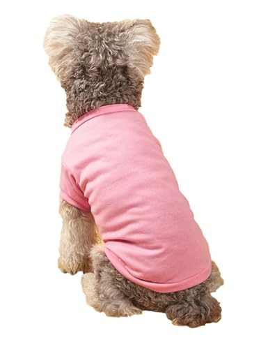 TiaoBug Sommer-Hunde-Shirts für Kleine Hunde Atmungsaktive T-Shirts Welpen Kleidung Haustier Katzen Kurze Ärmel Tank Top Rosa XS TiaoBug Sommer-Hunde-Shirts für Kleine Hunde Atmungsaktive T-Shirts Welpen Kleidung Haustier Katzen Kurze Ärmel Tank Top Rosa XS von TiaoBug