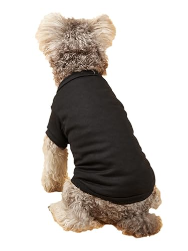 TiaoBug Sommer-Hunde-Shirts für Kleine Hunde Atmungsaktive T-Shirts Welpen Kleidung Haustier Katzen Kurze Ärmel Tank Top Schwarz S TiaoBug Sommer-Hunde-Shirts für Kleine Hunde Atmungsaktive T-Shirts Welpen Kleidung Haustier Katzen Kurze Ärmel Tank Top Schwarz S von TiaoBug