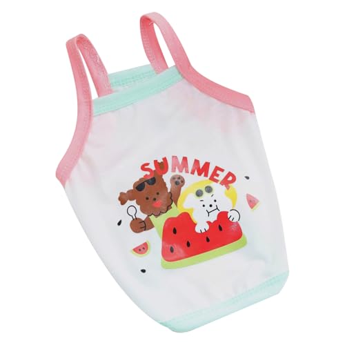 TiaoBug Sommer Hundeshirt Atmungsaktives Camisole für Hunde Weiches Trägertop ohne Ärmel für Welpen kleine Hunde Rosa L TiaoBug Sommer Hundeshirt Atmungsaktives Camisole für Hunde Weiches Trägertop ohne Ärmel für Welpen kleine Hunde Rosa L von TiaoBug