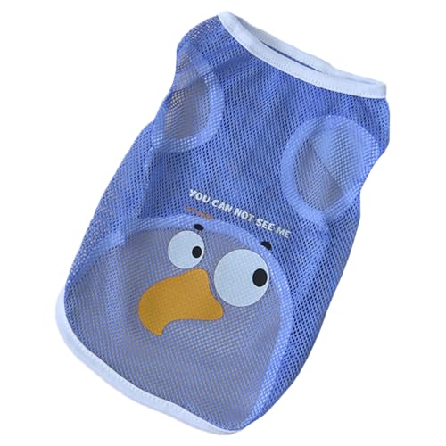 TiaoBug Sommer-Hundeshirt aus Mesh Atmungsaktives Kühlshirt für kleine Hunde Leichte weiche Hundebekleidung Blau S TiaoBug Sommer-Hundeshirt aus Mesh Atmungsaktives Kühlshirt für kleine Hunde Leichte weiche Hundebekleidung Blau S von TiaoBug