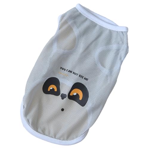 TiaoBug Sommer-Hundeshirt aus Mesh Atmungsaktives Kühlshirt für kleine Hunde Leichte weiche Hundebekleidung Grau L TiaoBug Sommer-Hundeshirt aus Mesh Atmungsaktives Kühlshirt für kleine Hunde Leichte weiche Hundebekleidung Grau L von TiaoBug