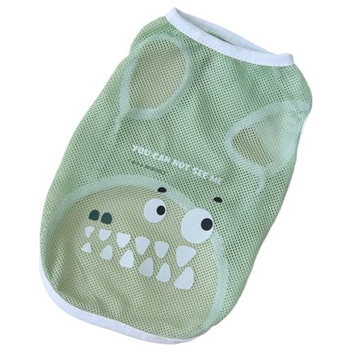 TiaoBug Sommer-Hundeshirt aus Mesh Atmungsaktives Kühlshirt für kleine Hunde Leichte weiche Hundebekleidung Grün L TiaoBug Sommer-Hundeshirt aus Mesh Atmungsaktives Kühlshirt für kleine Hunde Leichte weiche Hundebekleidung Grün L von TiaoBug
