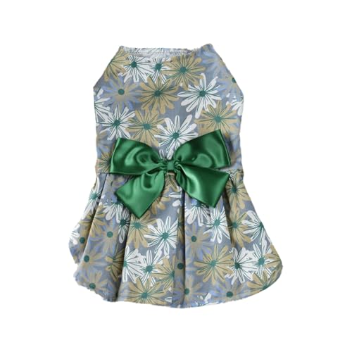 TiaoBug Süßes Blumenkleid für Hündinnen Elegant bequem Kleider für Geburtstage Fotosessions und sommerliche Grün XL TiaoBug Süßes Blumenkleid für Hündinnen Elegant bequem Kleider für Geburtstage Fotosessions und sommerliche Grün XL von TiaoBug