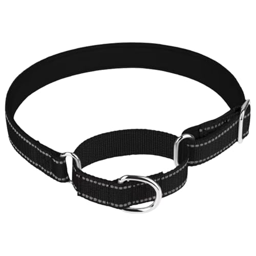 TiaoBug Verstellbares Martingal Halsband Atmungsaktives Nylon Trainingshalsband für Große Kleine Hunde Schwarz L TiaoBug Verstellbares Martingal Halsband Atmungsaktives Nylon Trainingshalsband für Große Kleine Hunde Schwarz L von TiaoBug