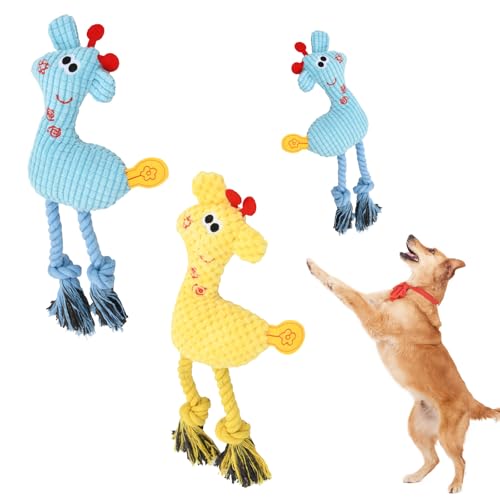 Tibapla 2 Stück Hundespielzeug Quitschend Weiches Plüsch Hundespielzeug Hunde Kauspielzeug für Zahnreinigung Interaktives Plüschseilspielzeug für Kleine Mittelgroßen Hund Tibapla 2 Stück Hundespielzeug Quitschend Weiches Plüsch Hundespielzeug Hunde Kauspielzeug für Zahnreinigung Interaktives Plüschseilspielzeug für Kleine Mittelgroßen Hund von Tibapla