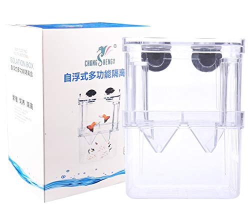 Fisch Zuchttanks, Tiberham Acryl Floating Fisch Hatchery Isolation Box, Doppelschicht Ablaichkasten Hatching Brutkasten Aquarium Fisch Züchter Box Inkubator mit Saugnäpfen Fisch Zuchttanks, Tiberham Acryl Floating Fisch Hatchery Isolation Box, Doppelschicht Ablaichkasten Hatching Brutkasten Aquarium Fisch Züchter Box Inkubator mit Saugnäpfen von Tiberham