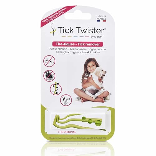Tick Twister Packung mit 3 Zeckenentfernern, zum Entfernen von Zecken bei Hunden, Katzen, Pferden und Menschen – Original – hergestellt in Frankreich Tick Twister Packung mit 3 Zeckenentfernern, zum Entfernen von Zecken bei Hunden, Katzen, Pferden und Menschen – Original – hergestellt in Frankreich von Tick Twister