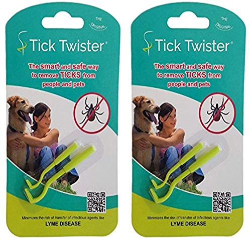 Tick Twister Zeckenentferner-Set mit Kleiner und großer Zeckenspirale, Zwei Sets, Two Sets, grün von Tick Twister