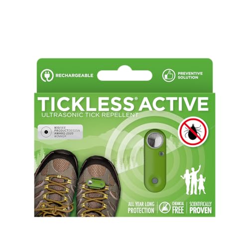 Tickless Active Zeckenschutz für den Außenbereich, Ultraschall-Zeckenschutz für alle Altersgruppen, grün Tickless Active Zeckenschutz für den Außenbereich, Ultraschall-Zeckenschutz für alle Altersgruppen, grün von Tickless