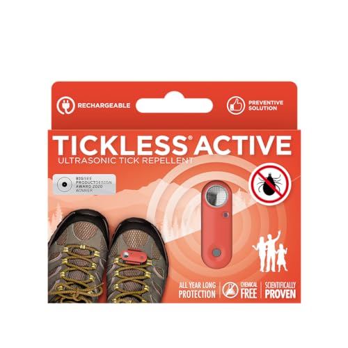 Tickless Active Zeckenschutz für den Außenbereich, Ultraschall-Zeckenschutz für alle Altersgruppen, Koralle von Tickless