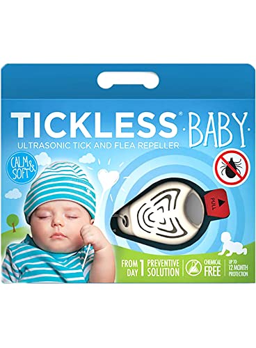 Tickless Baby - Ultraschall Zecken und Floh Abwehr für Kinder - Beige von Tickless