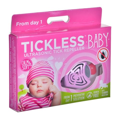 Tickless Baby - Ultraschall Zecken und Floh Abwehr für Kinder - Pink von Tickless