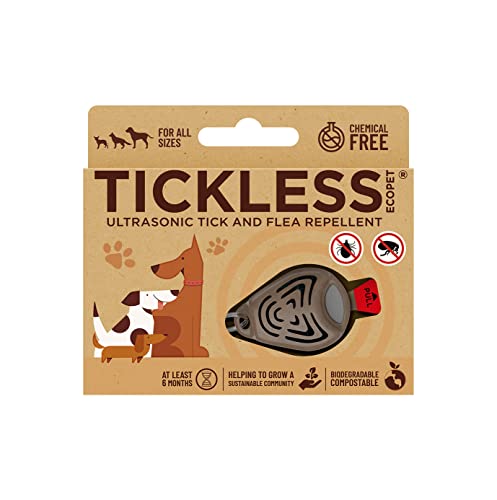 Tickless EcoPet – Biologisch abbaubarer, natürlicher, chemikalienfreier Ultraschall-Zecken- und Flohschutz für Haustiere – Braun von Tickless