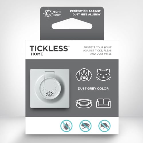 Tickless Home Ultraschall Plug-in Zecken Floh- und Milbenabwehr für Hausstaub grau von Tickless