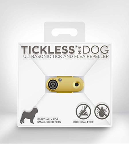 Tickless Mini Dog - Ultrasonischer, natürlicher, chemiefreier Zecken- und Flohvertreiber - Gold von Tickless