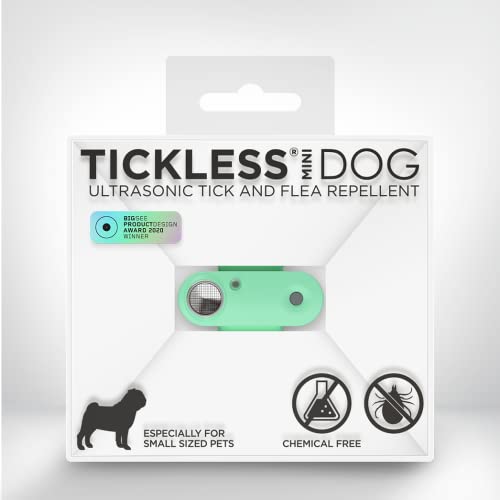 Tickless Mini Dog - chemikalienfreies, natürliches Floh- und Zeckenschutzmittel mit Ultraschall für Hunde - menthagrün von Tickless