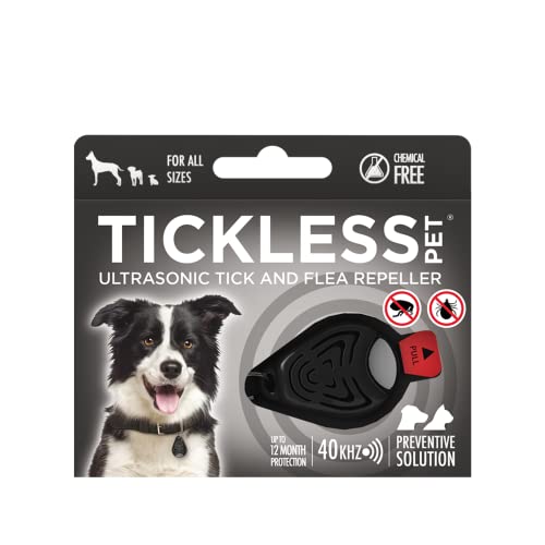 Tickless Pet - Ultraschallgerät gegen Zecken und Flöhe für Haustiere - Schwarz von Tickless