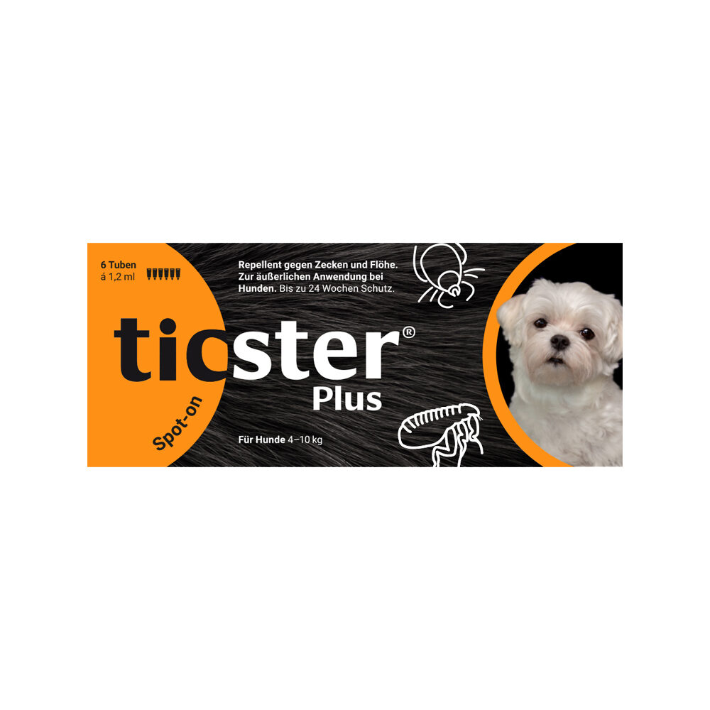 Ticster Plus Spot-on Hund 4-10 kg - 3 Pipetten von Ticster