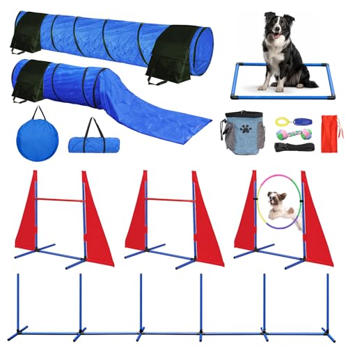 Dog Agility Course Backyard Set, Portable Dog Agility Equipment, Dog Hindernis Course Backyard, Agility Training Equipment with Dog Tunnel, Jump Ring, Pause Box etc. for Indoor or Outdoor Dog Agility Course Backyard Set, Portable Dog Agility Equipment, Dog Hindernis Course Backyard, Agility Training Equipment with Dog Tunnel, Jump Ring, Pause Box etc. for Indoor or Outdoor von Tidjani