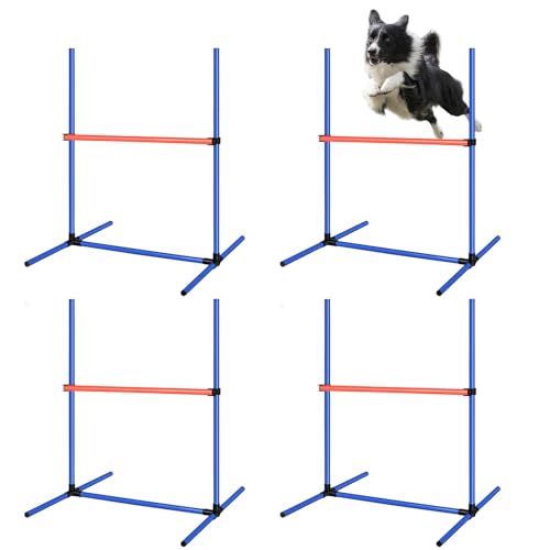 Tidjani Agility-Kurs-Hinterhof-Set, 4-teiliges Agility-Ausrüstung für Hunde, mit höhenverstellbaren Sprungstangen Tidjani Agility-Kurs-Hinterhof-Set, 4-teiliges Agility-Ausrüstung für Hunde, mit höhenverstellbaren Sprungstangen von Tidjani