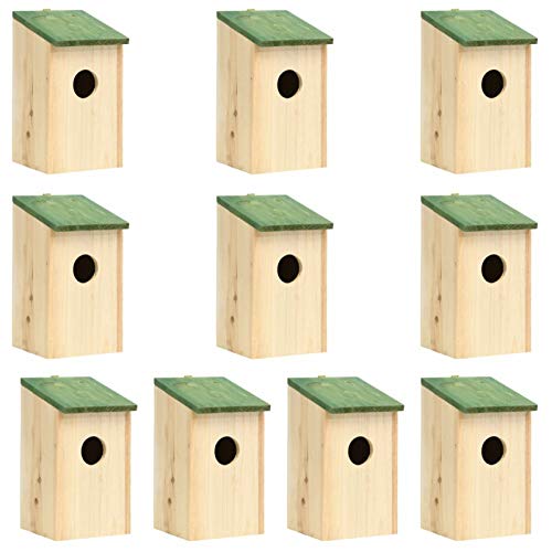 Tidyard 10x Vogelhaus Nistkasten Meisenkasten Nisthöhle Nistkästen Massives Tannenholz 12 x 12 x 22 cm Tidyard 10x Vogelhaus Nistkasten Meisenkasten Nisthöhle Nistkästen Massives Tannenholz 12 x 12 x 22 cm von Tidyard