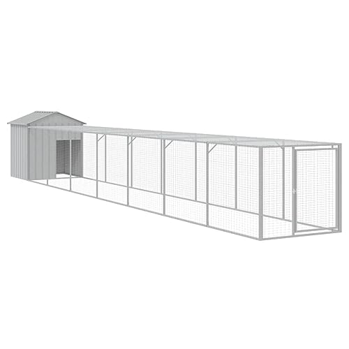 Tidyard Hühnerkäfig Hühnerstall Freilaufgehege mit Auslauf Hühnerhaus Kleintierstall Kleintiergehege Outdoor Geflügelstall 117 x 813 x 123 cm (B x T x H) für Vogelkäfig Kleintiere Haustierkäfig Stahl von Tidyard