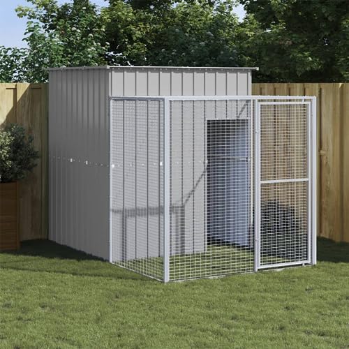 Tidyard Hühnerkäfig mit Auslauf Hühnerstall Hühnerhaus Geflügelstall Freilaufgehege Kaninchenstall Hellgrau 165x251x181 cm Stahl Verzinkt Tidyard Hühnerkäfig mit Auslauf Hühnerstall Hühnerhaus Geflügelstall Freilaufgehege Kaninchenstall Hellgrau 165x251x181 cm Stahl Verzinkt von Tidyard