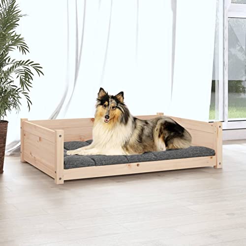 Tidyard Hundebett Katzenbett Hundeliege Hundesofa Hundekorb 95,5x65,5x28 cm Massivholz Kiefer von Tidyard