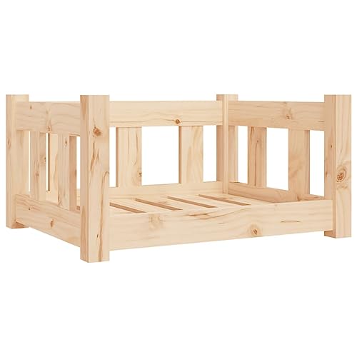 Tidyard Hundebett Welpenbett Hundesofa 55,5 x 45,5 x 28 cm (B x T x H) Mit seinem rechteckigen und schlichten Design Massives Kiefernholz (unbehandelt) von Tidyard
