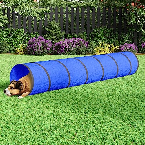Tidyard Hundetunnel, Agility Set Hunde, krabbeltunnel, Hundehöhle für Große Hunde, Blau Ø 50x300 cm Polyester Tidyard Hundetunnel, Agility Set Hunde, krabbeltunnel, Hundehöhle für Große Hunde, Blau Ø 50x300 cm Polyester von Tidyard