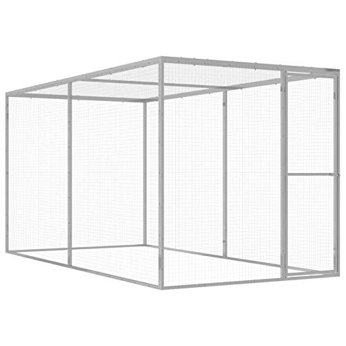 Tidyard Katzenkäfig Kleintierkäfig Katzenkäfig Vogelkäfig Nagerkäfig DIY Käfig für Kaninchen Hasen 3x1,5x1,5 m Verzinkter Stahl von Tidyard