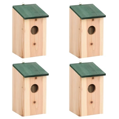 Vogelhäuser 4 STK. Holz 12x12x22 cm, Modulares Vogelgehege Outdoor Voliere für Einzel- oder Gruppenhaltung von Ziervögeln Vogelhäuser 4 STK. Holz 12x12x22 cm, Modulares Vogelgehege Outdoor Voliere für Einzel- oder Gruppenhaltung von Ziervögeln von Tidyard