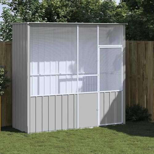 Voliere, Stabiler Rahmen geschweißtes Zaunfeld große Bewegungsfreiheit zusätzliche Sicherheit, 215x78x200 cm verzinkter Stahl for Vögel Kaninchen Enten Hühner Gänse Voliere, Stabiler Rahmen geschweißtes Zaunfeld große Bewegungsfreiheit zusätzliche Sicherheit, 215x78x200 cm verzinkter Stahl for Vögel Kaninchen Enten Hühner Gänse von Tidyard