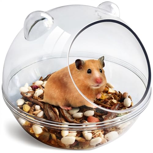 Hamster Badezimmer, Hamster Badewanne, Sandbadbehälter, Hamstertoilette und Sandkasten, Staubbadewanne, Kleintierspielzeug,Sandbadebox für Hamsterkäfig-Zubehör,SandBad Spielzeug(L 14*14*11cm) von TieLishor